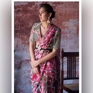 Mahima mahajan amayra predraped saree set with belt